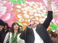 Activists and 4/20 organizers Jodie Emery and Jacob Hunter.